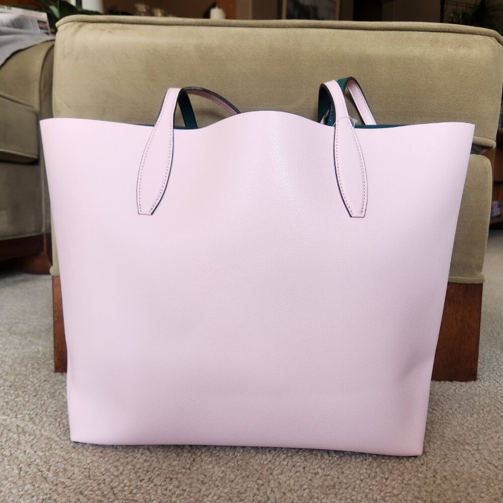 NWT Kate Spade Pineapple Colada Reversible Leather Tote With Matching Wristlet - Picture 7 of 15